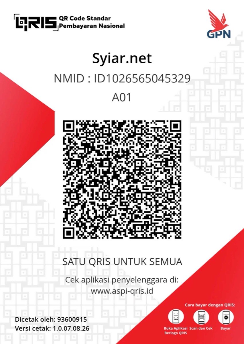 Kode QRIS syiar.net — NMID ID1026565045329